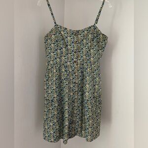 Forever 21 Floral Spaghetti Strap Sundress Mini Dress Size Large